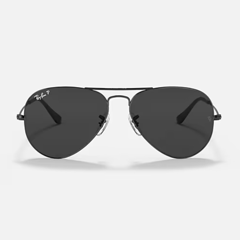 Men's Black Aviator Sunglasses